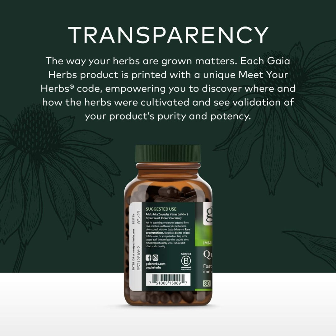 Gaia Herbs Quick Defense - 80 Vegan Liquid Phyto - Capsules (8 - Day Supply) - The Oasis of Health