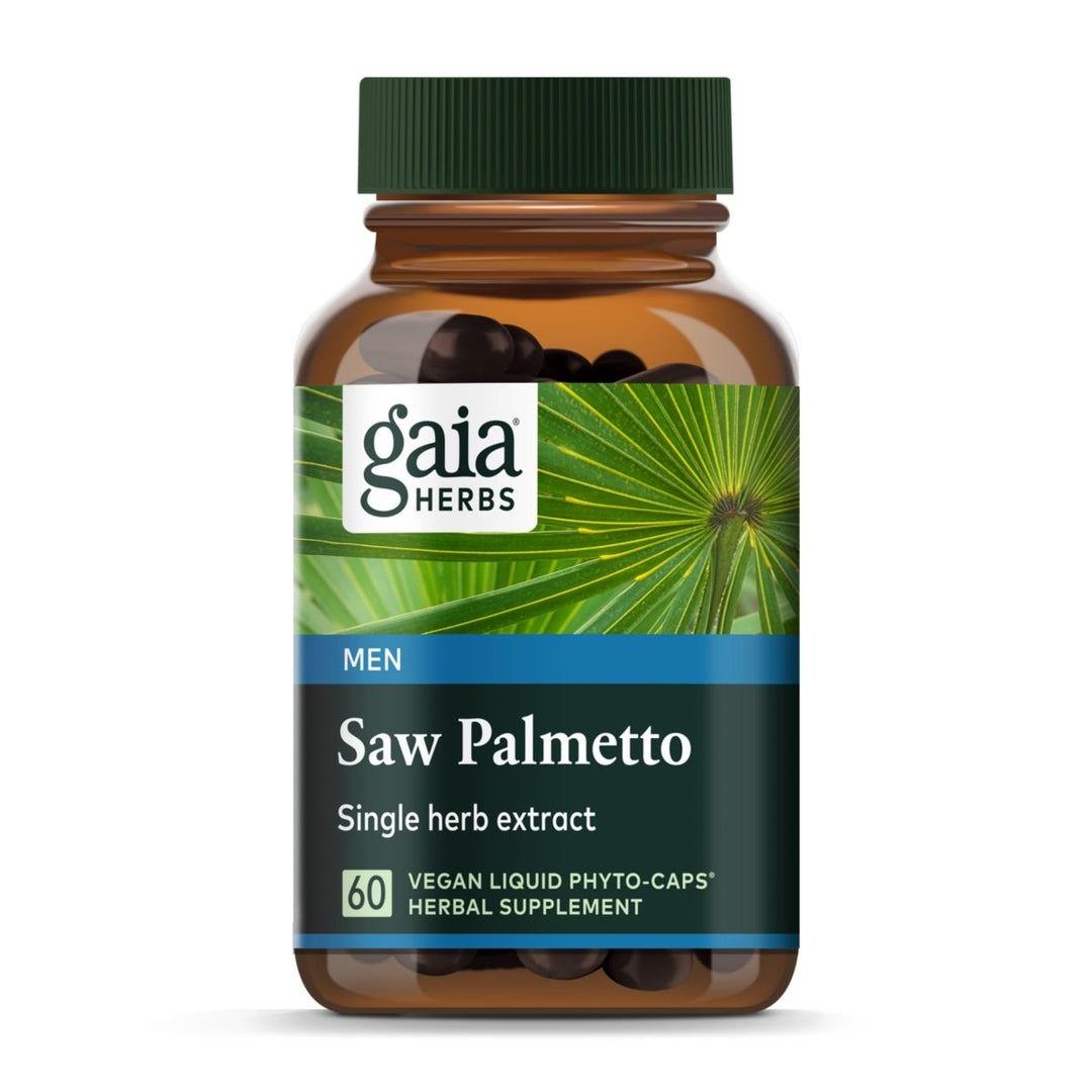 Gaia Herbs Saw Palmetto - Supports Healthy Prostate Function for Men - Contains Saw Palmetto and Sunflower Seed Lecithin to Support Men’s Health - 60 Vegan Liquid Phyto - Capsules (30 - Day Supply) - The Oasis of Health