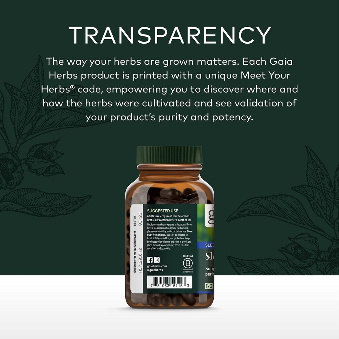 Gaia Herbs SleepThru Sleep Maintenance - Natural Sleep Support Supplement - 120 Vegan Liquid Phyto - Capsules (60 - Day Supply) - The Oasis of Health