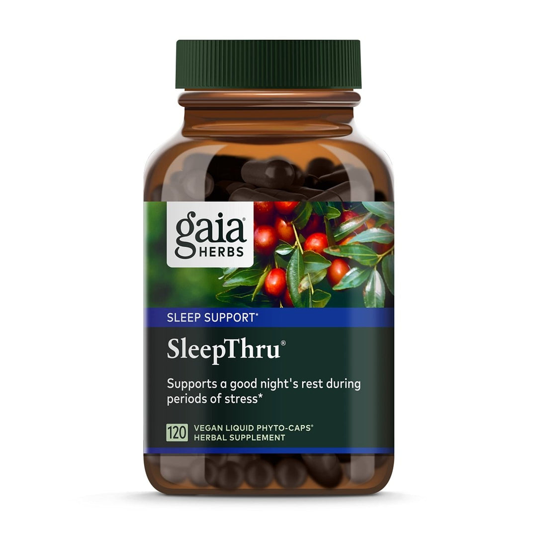 Gaia Herbs SleepThru Sleep Maintenance - Natural Sleep Support Supplement - 120 Vegan Liquid Phyto - Capsules (60 - Day Supply) - The Oasis of Health