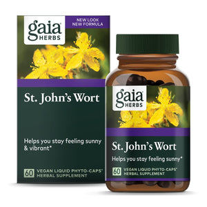 Gaia Herbs St. John's Wort - Natural Stress Support Supplement to Help Maintain Positive Health* - with St. John's Wort - 60 Vegan Liquid Phyto - Capsules (20 - Day Supply) - The Oasis of Health