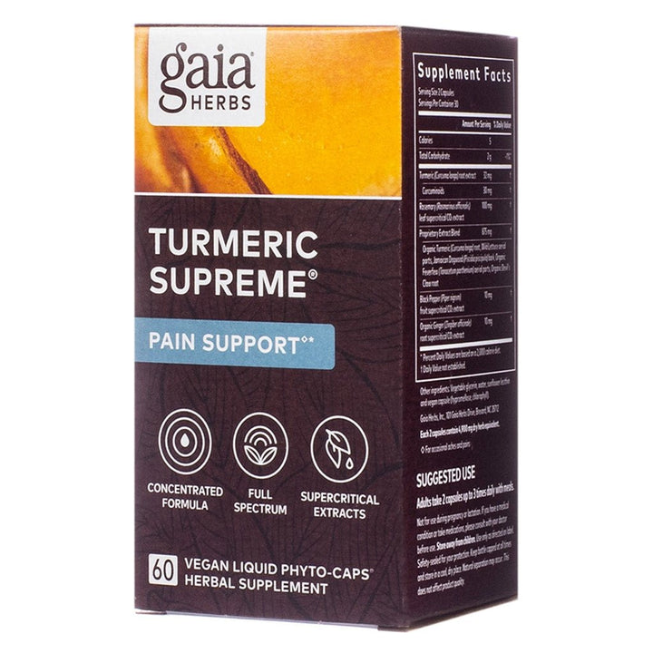 Gaia Herbs Turmeric Supreme Ache (Formerly Pain Support) 120 Vcaps - The Oasis of Health