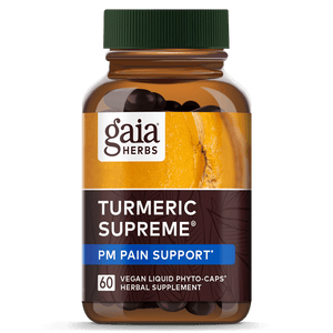 Gaia Herbs Turmeric Supreme Pain P.M. 60 Vcaps - The Oasis of Health