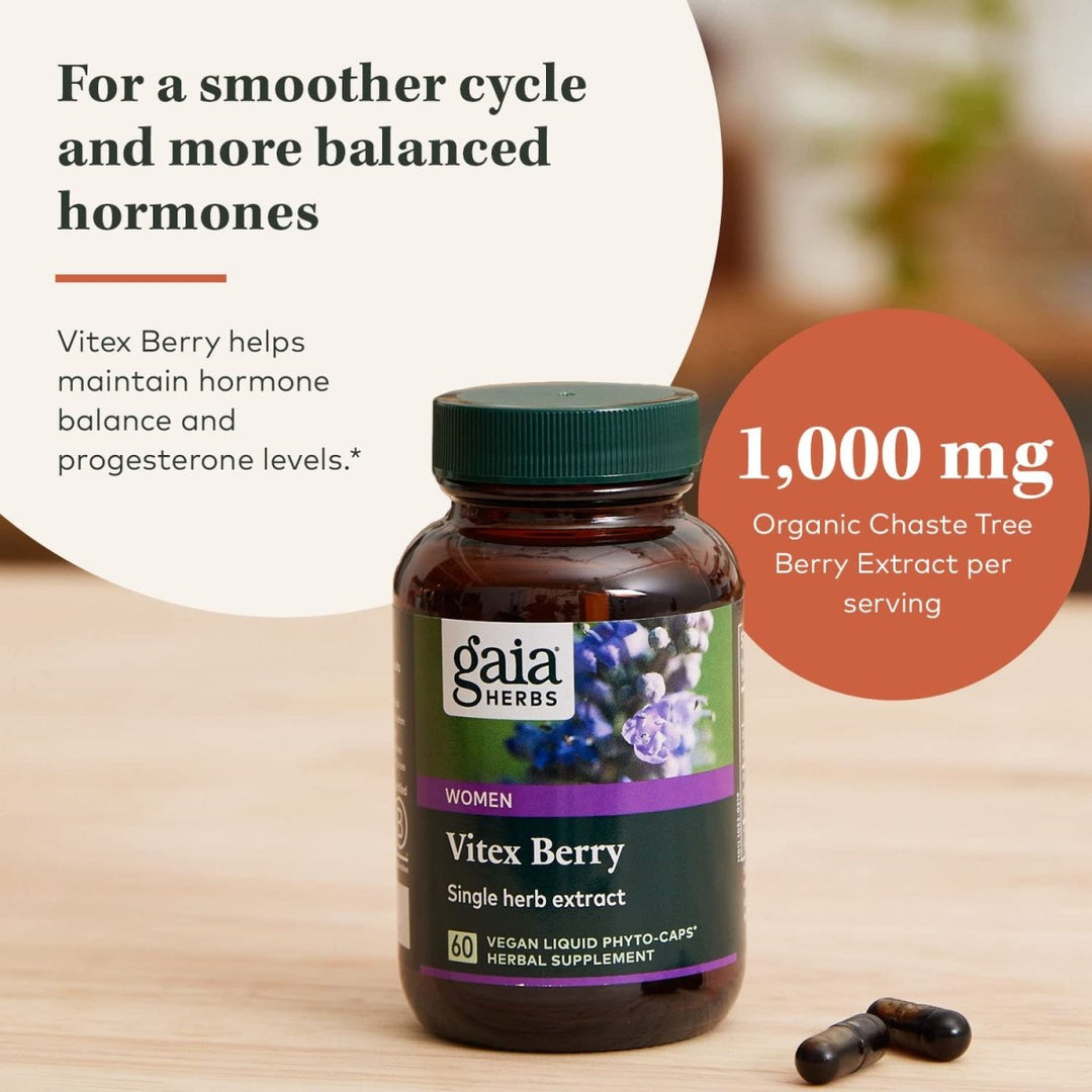 Gaia Herbs Vitex Berry (Chaste Tree) - 60 Vegan Caps (30 - Day Supply) - The Oasis of Health