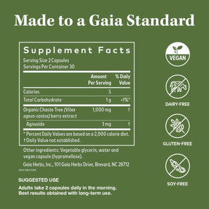 Gaia Herbs Vitex Berry (Chaste Tree) - 60 Vegan Caps (30 - Day Supply) - The Oasis of Health