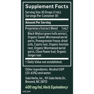 Gaia Herbs Wormwood Black Walnut Supreme 1 Fl Oz, Liquid Extract - The Oasis of Health