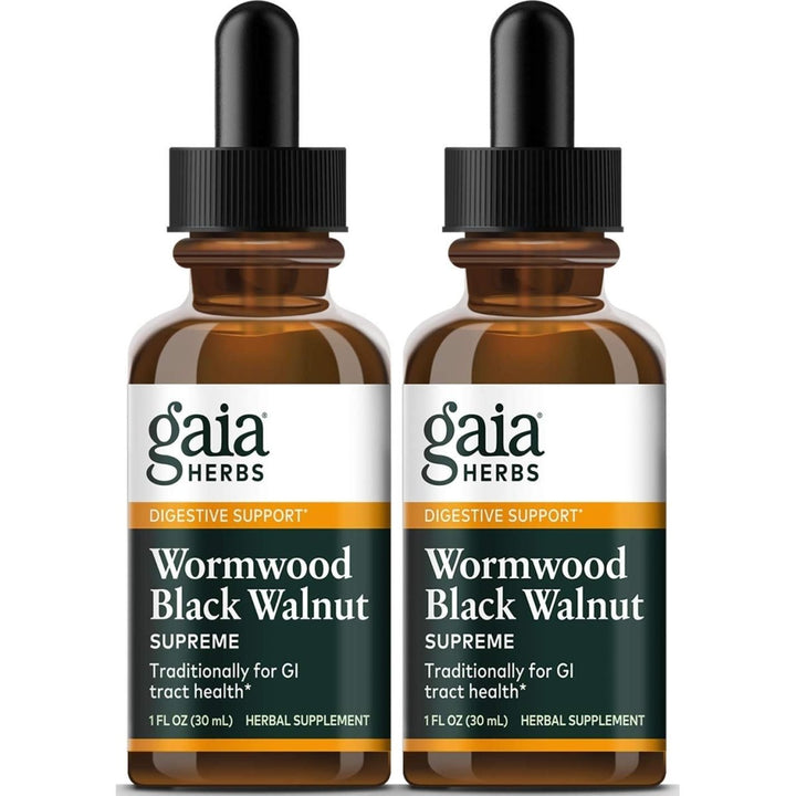 Gaia Herbs Wormwood Black Walnut Supreme 1oz - 2 Pack - The Oasis of Health