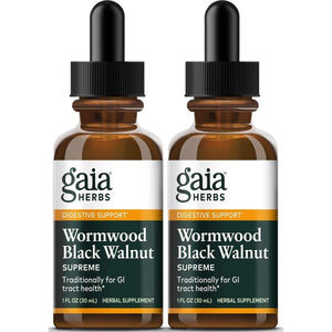 Gaia Herbs Wormwood Black Walnut Supreme 1oz - 2 Pack - The Oasis of Health
