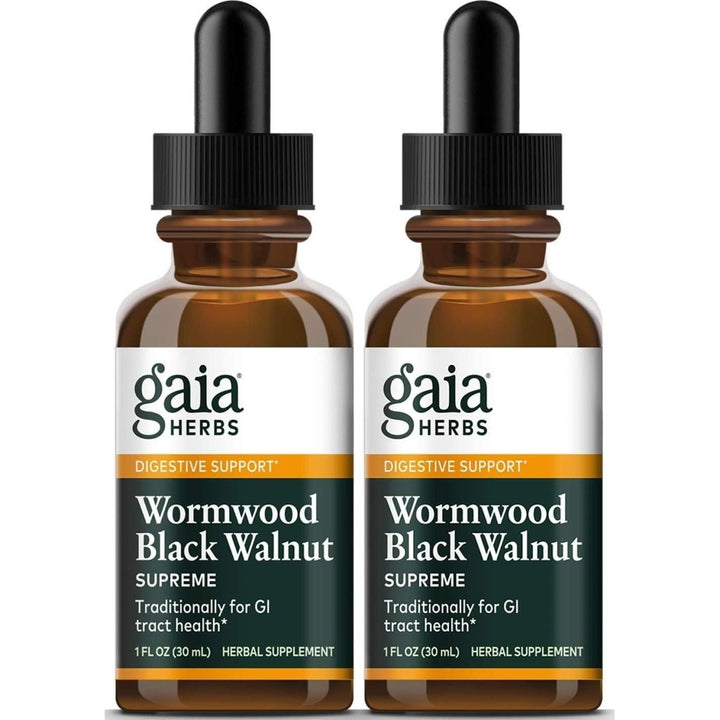 Gaia Herbs Wormwood Black Walnut Supreme 1oz - 2 Pack - The Oasis of Health