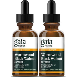 Gaia Herbs Wormwood Black Walnut Supreme 1oz - 2 Pack - The Oasis of Health