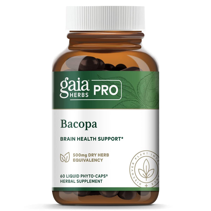 Gaia PRO Bacopa - Herbal Nootropic Working Memory Supplement for Brain Function - with Organic Bacopa - 60 Vegan Liquid Phyto - Capsules (60 Servings) - The Oasis of Health