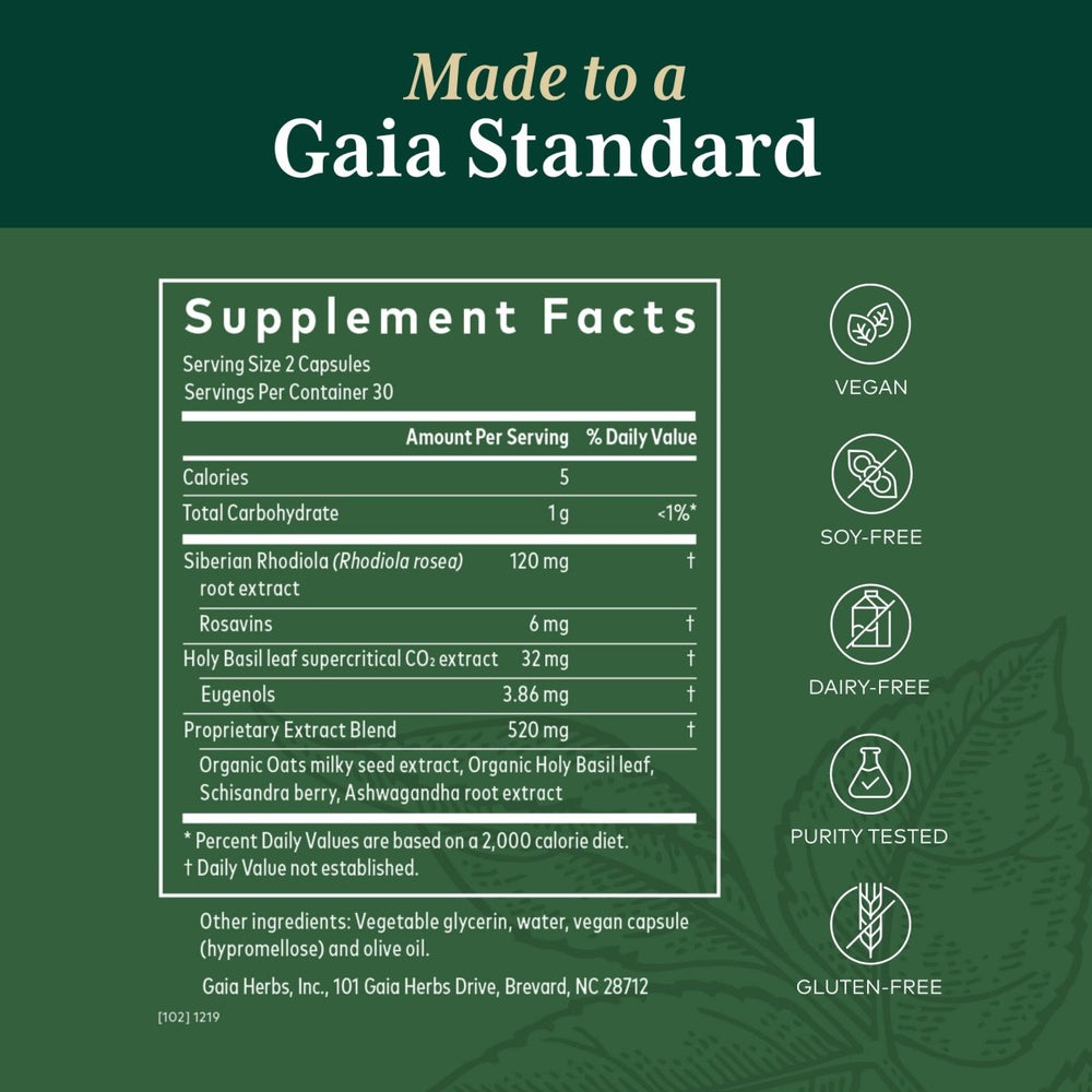 Gaia PRO Daytime HPA - 120 Vegan Liquid Phyto - Capsules (60 Servings) - The Oasis of Health