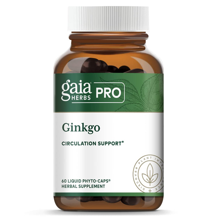 Gaia PRO Ginkgo - Blood Circulation & Brain Supplement - Cognitive Supplement for Brain - with Organic Ginkgo Leaf & Ginkgo Leaf Extract - 60 Vegan Liquid Phyto - Capsules (30 Servings) - The Oasis of Health