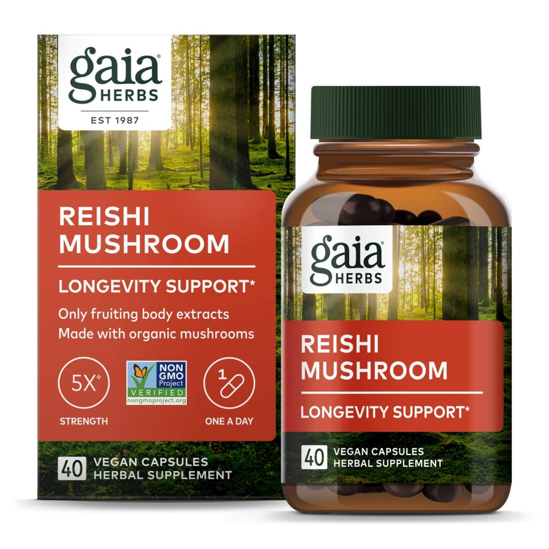 Gaia Reishi Mushroom 40 Vcaps - The Oasis of Health