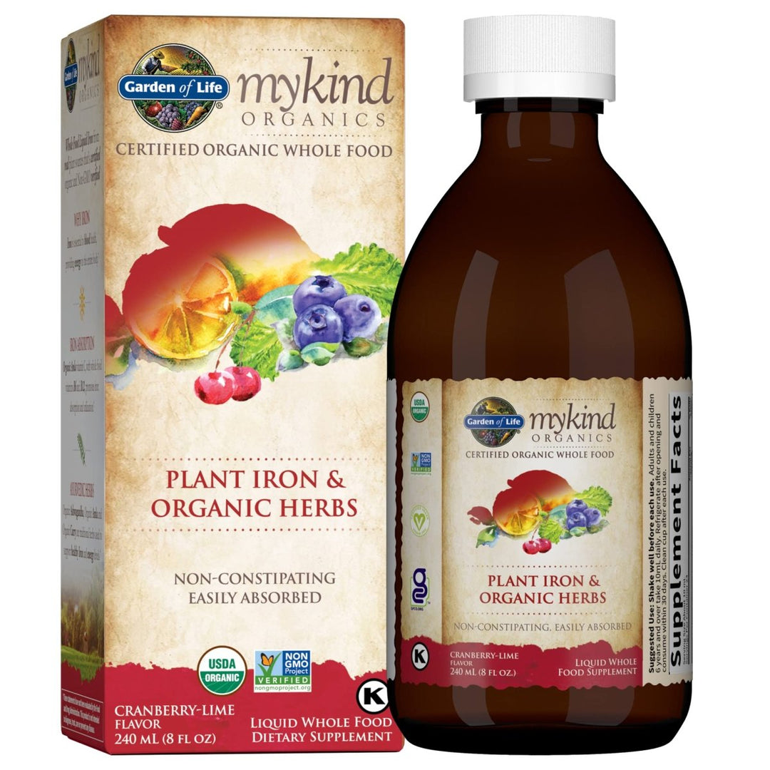 Garden of Life - mykind Organics Plant Iron & Organic Herbs liquid - 8 oz. - The Oasis of Health