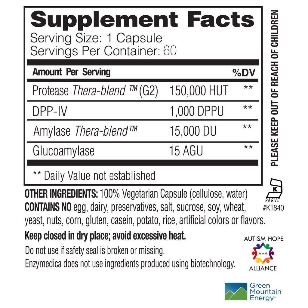 Glutenease Extra Strength - 60 Caps, 0.2 Pound - The Oasis of Health