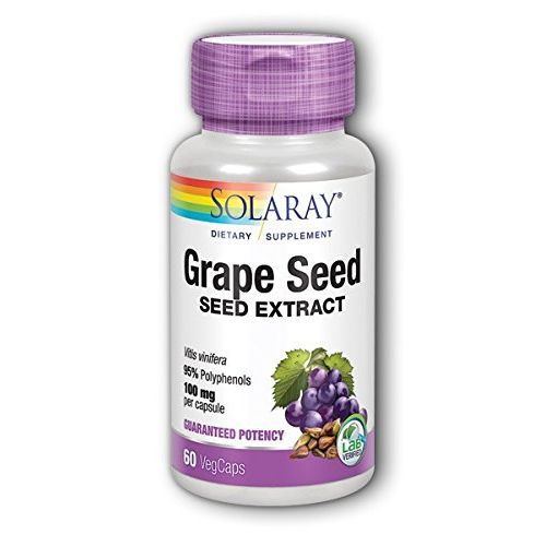 Grape Seed Extract 100 mg Solaray 60 VCaps - The Oasis of Health