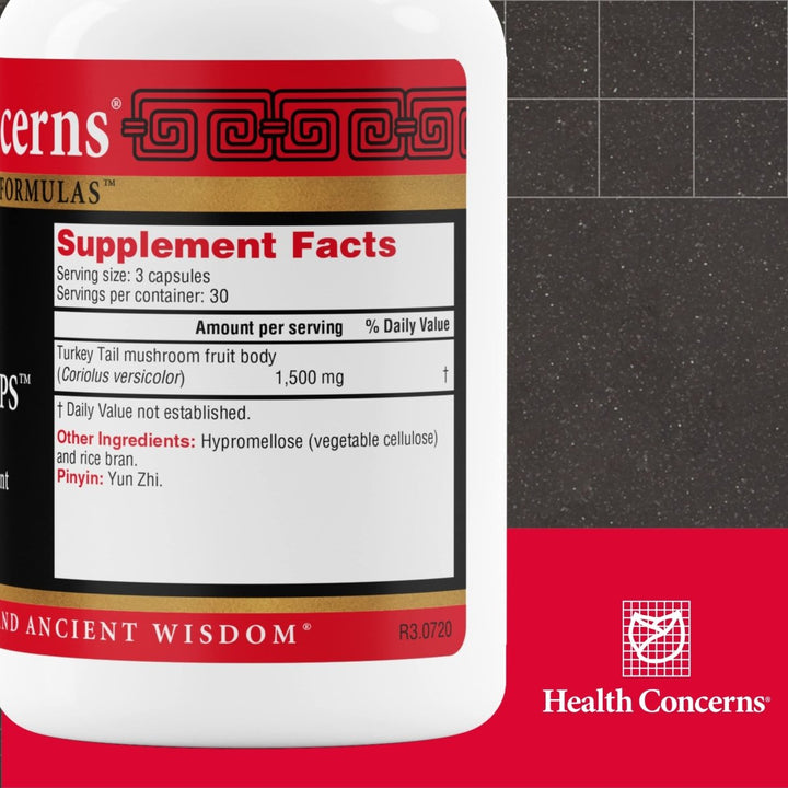 Health Concerns Coriolus PS - Immune System Support & Mushroom Supplement - 90 Capsules - The Oasis of Health