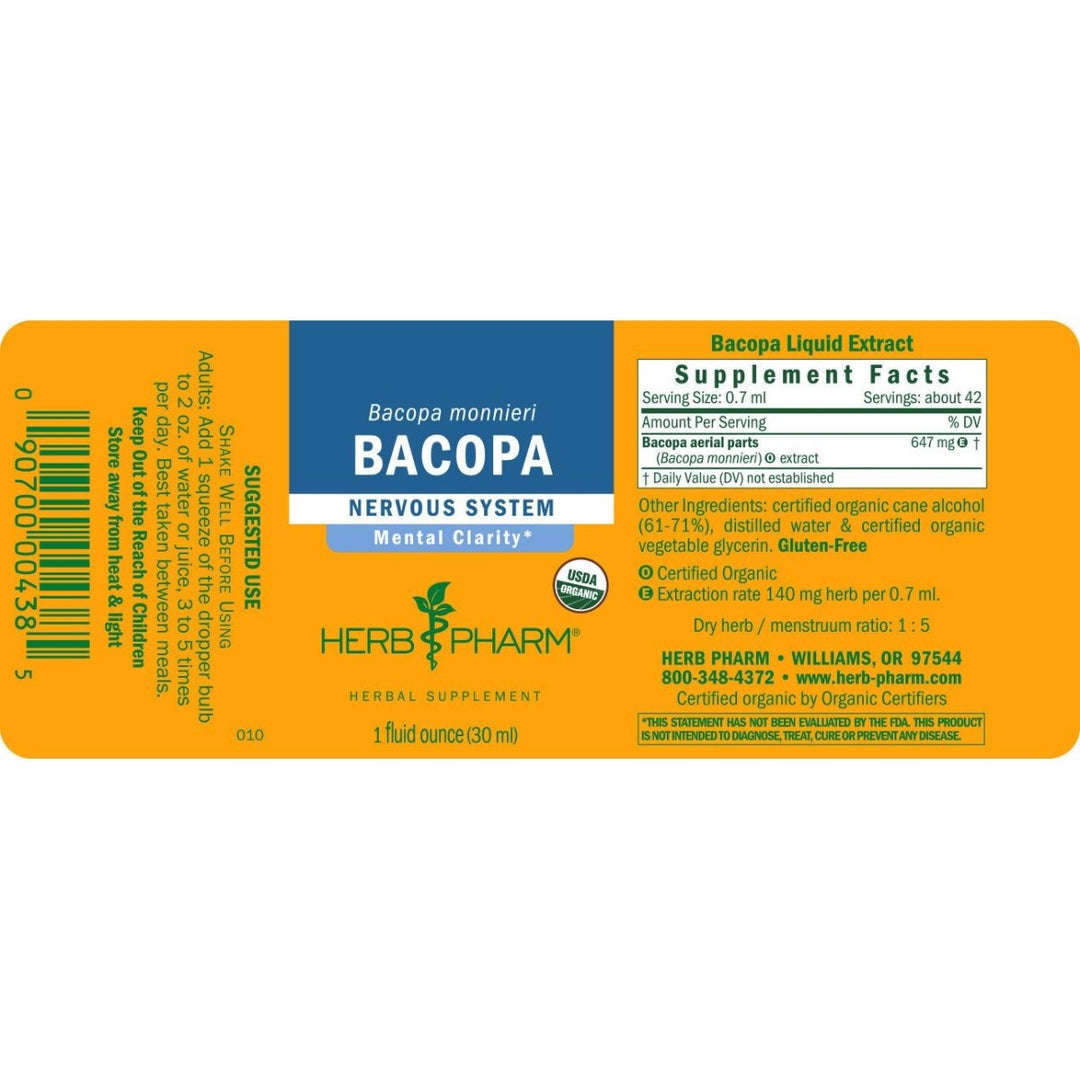 Herb Pharm Bacopa 4oz - The Oasis of Health