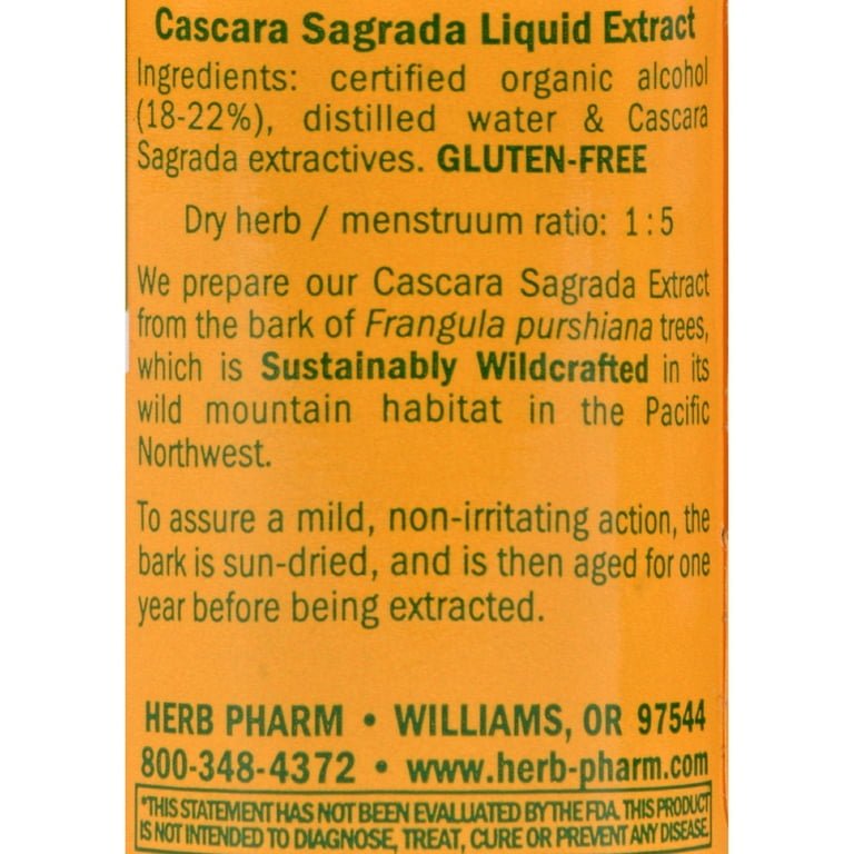 Herb Pharm Cascara Sagrada 1oz - The Oasis of Health