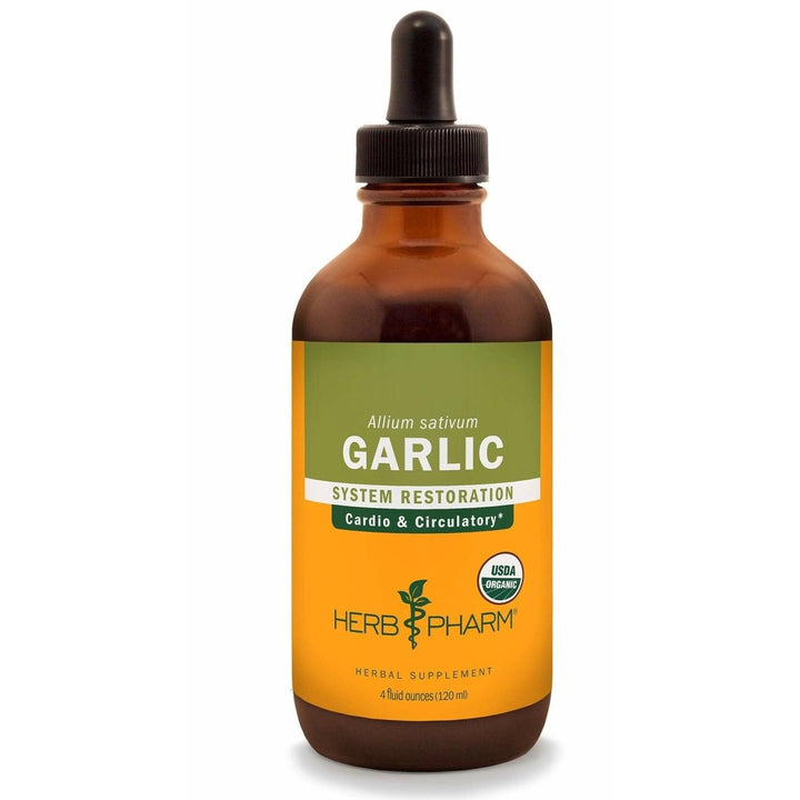 Herb Pharm Certified Organic Garlic Liquid Extract for Cardiovascular and Circulatory Support - 4 Ounce - The Oasis of Health