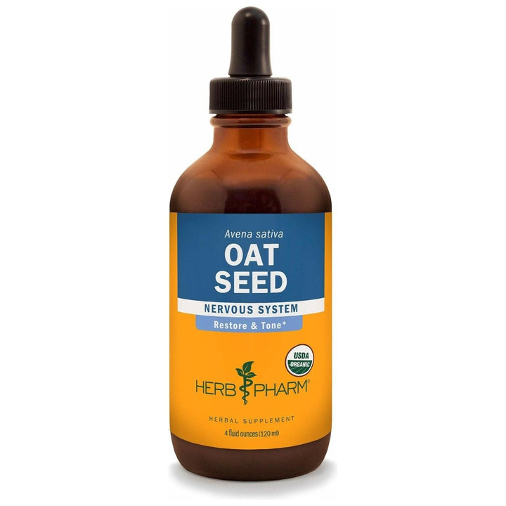 Herb Pharm Certified Organic Oat Seed Liquid Extract for Nervous System Support - 4 Ounce - The Oasis of Health