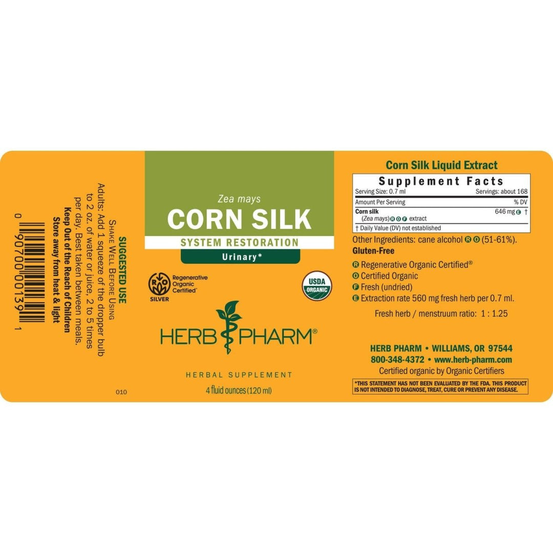 Herb Pharm Corn Silk 4oz - The Oasis of Health