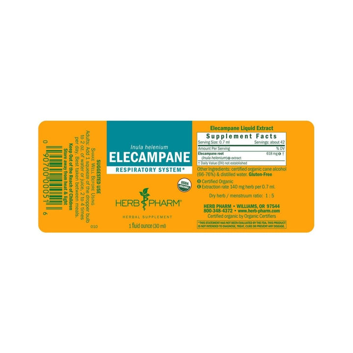 Herb Pharm Elecampane 4oz - The Oasis of Health