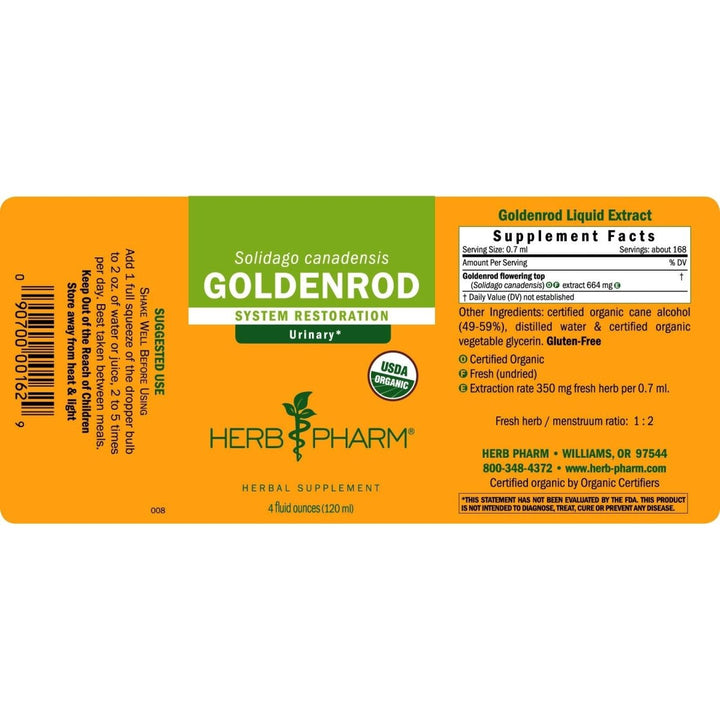 Herb Pharm Goldenrod 4oz - The Oasis of Health