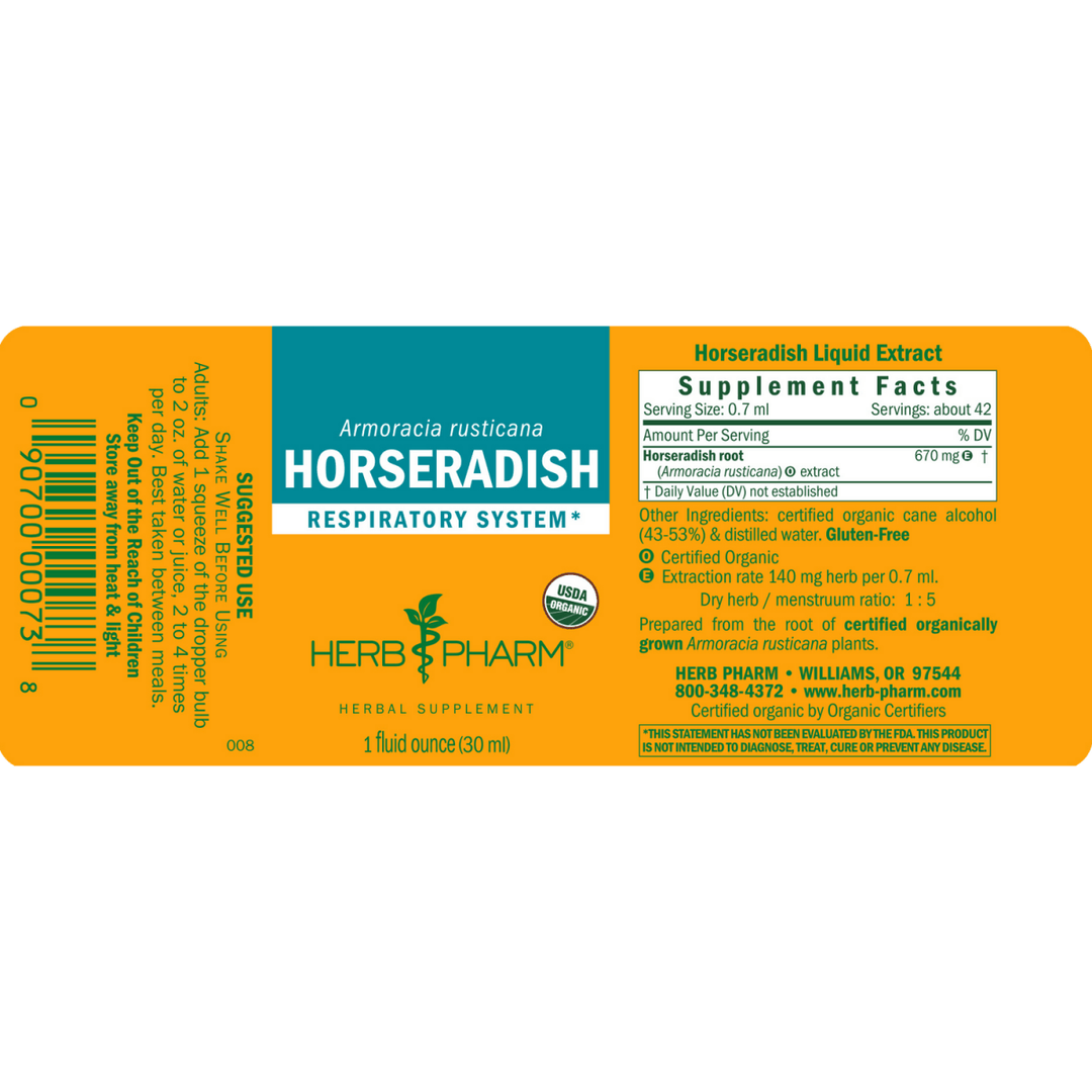 Herb Pharm Horseradish 1oz - The Oasis of Health