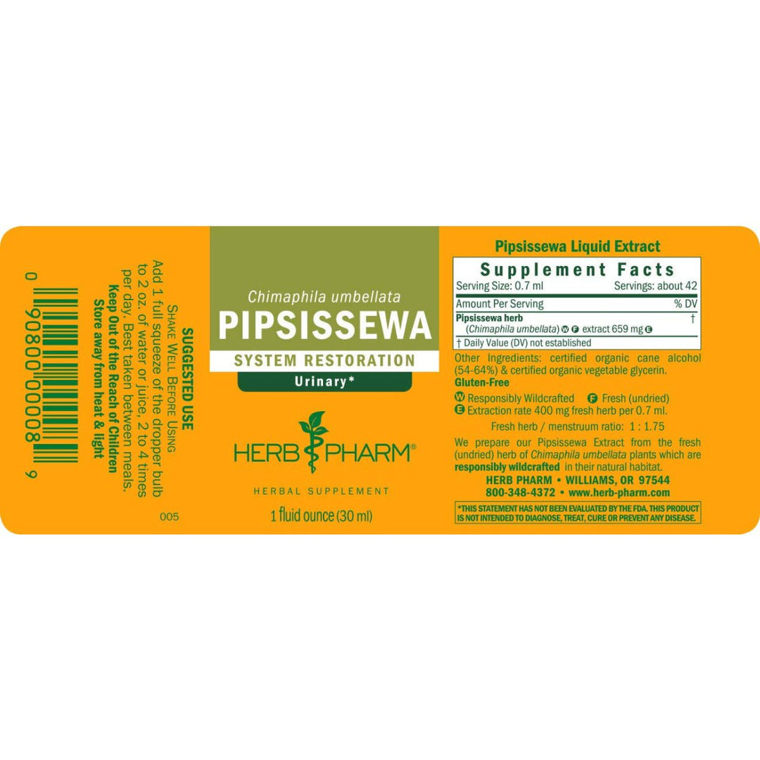Herb Pharm Pipsissewa Liquid Extract for Urinary System Support - 1 Ounce - The Oasis of Health