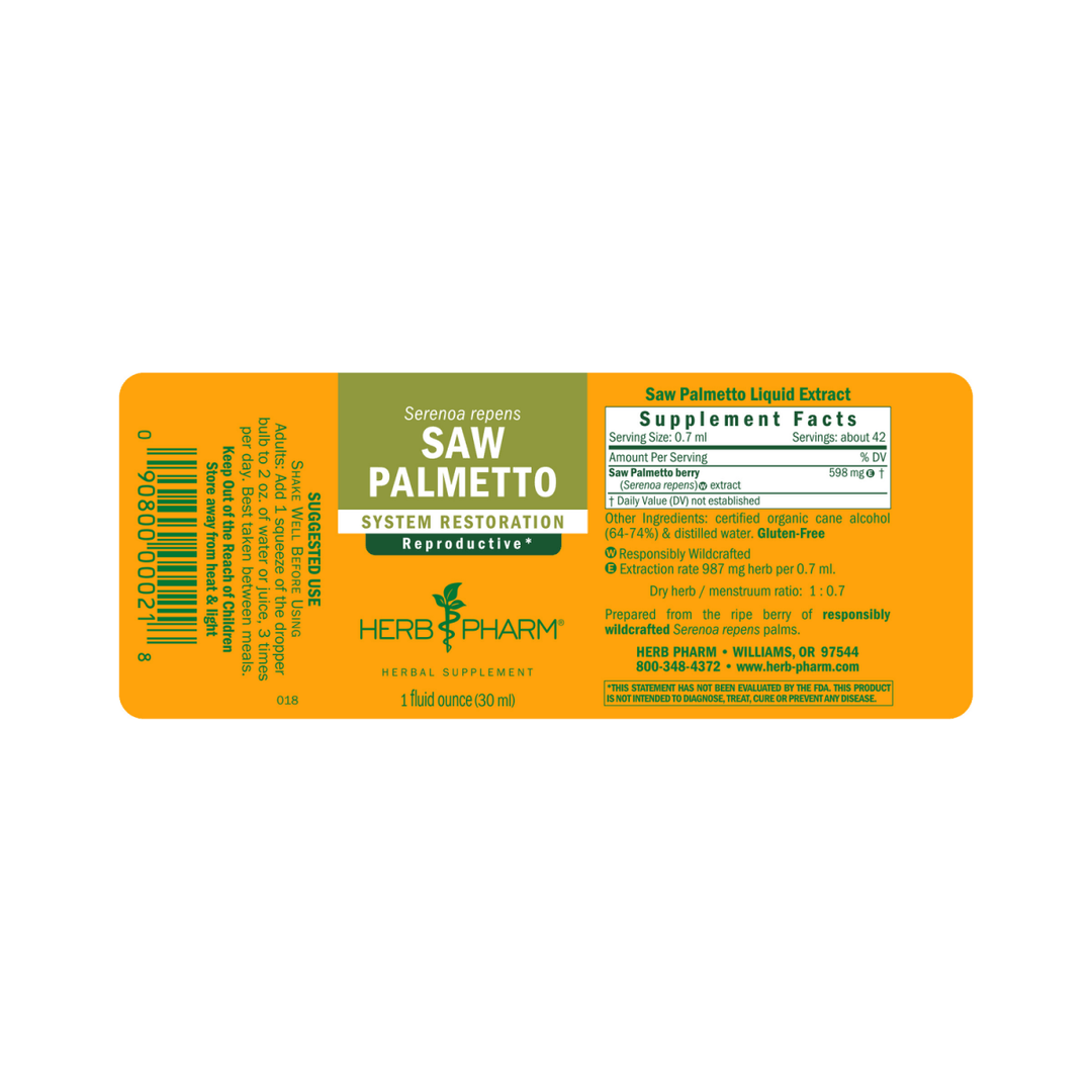 Herb Pharm Saw Palmetto 1oz - The Oasis of Health
