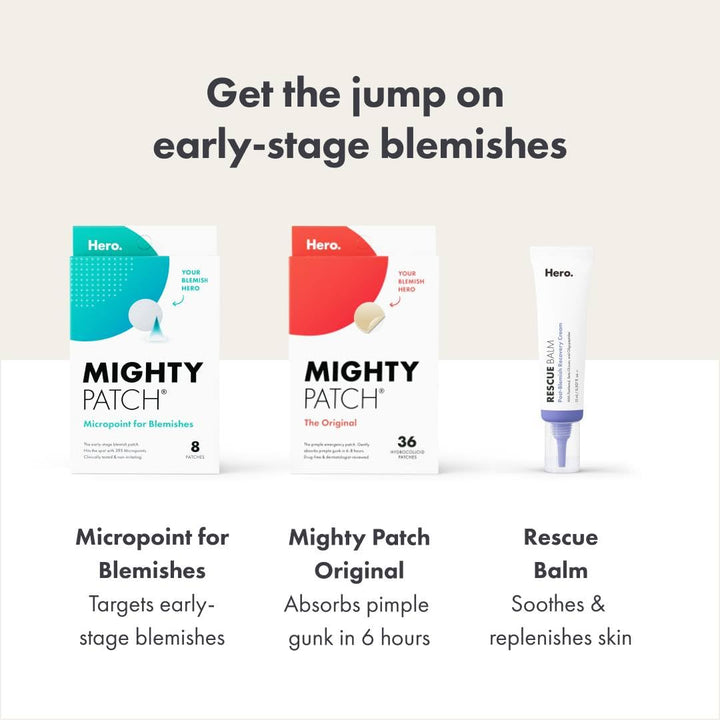Hero Cosmetics - Mighty Patch Micropoint for Blemishes - 8 Patch(es) - The Oasis of Health