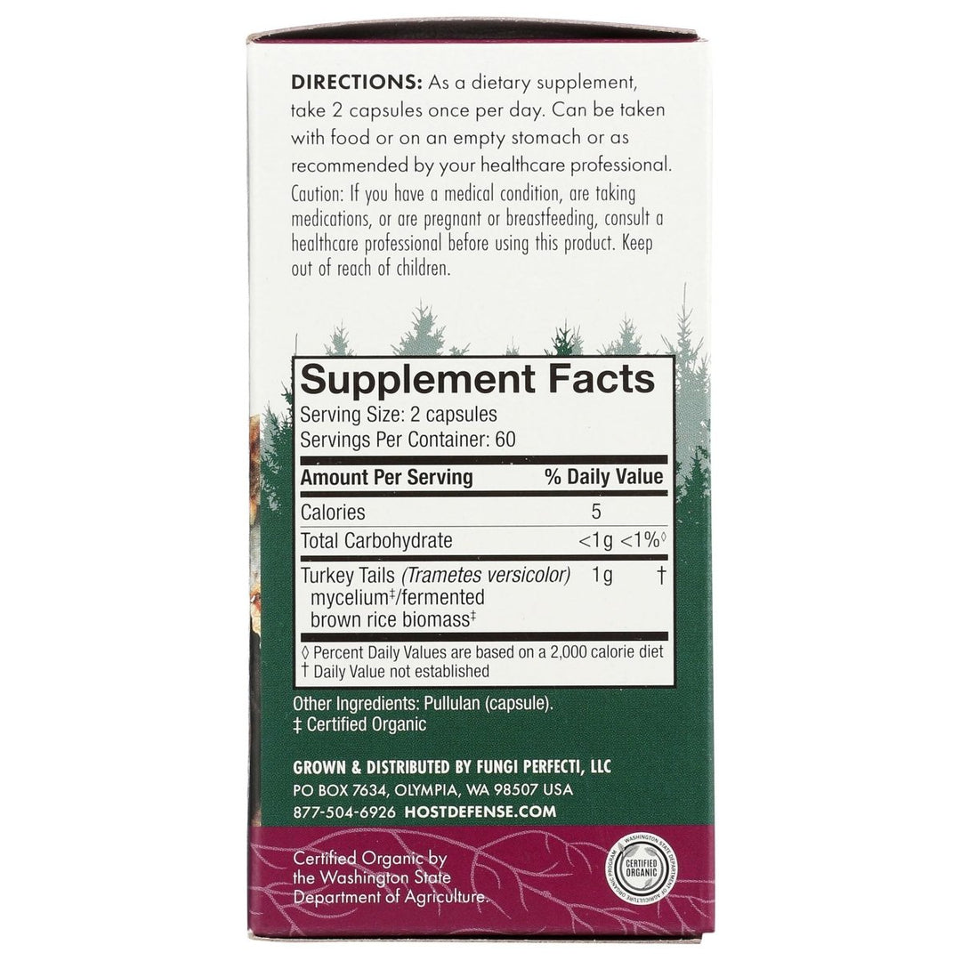 Host Defense Turkey Tail 120 Vcaps - The Oasis of Health