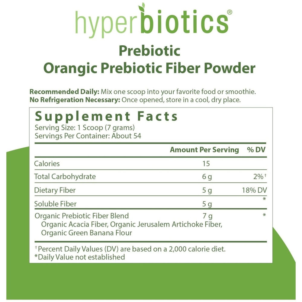 Hyperbiotics - 100% Food Based Prebiotic Powder - 13.23 oz. - The Oasis of Health