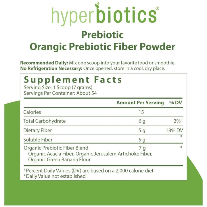 Hyperbiotics - 100% Food Based Prebiotic Powder - 13.23 oz. - The Oasis of Health