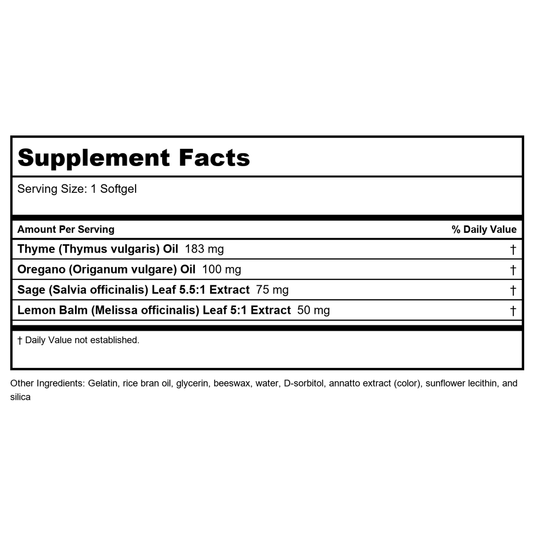 Metagenics Candibactin-BR - 90 Tablets - Supplement Facts panel