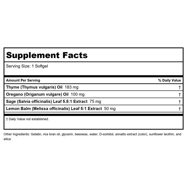 Metagenics Candibactin-BR - 90 Tablets - Supplement Facts panel