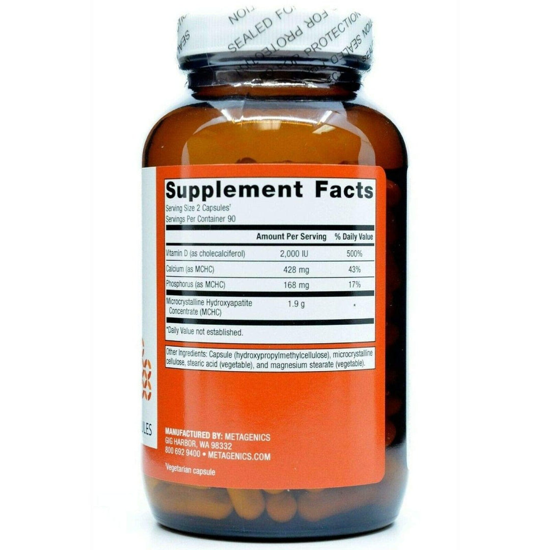 Metagenics Bone Builder Plus, 180 Capsules - Supplement Facts panel