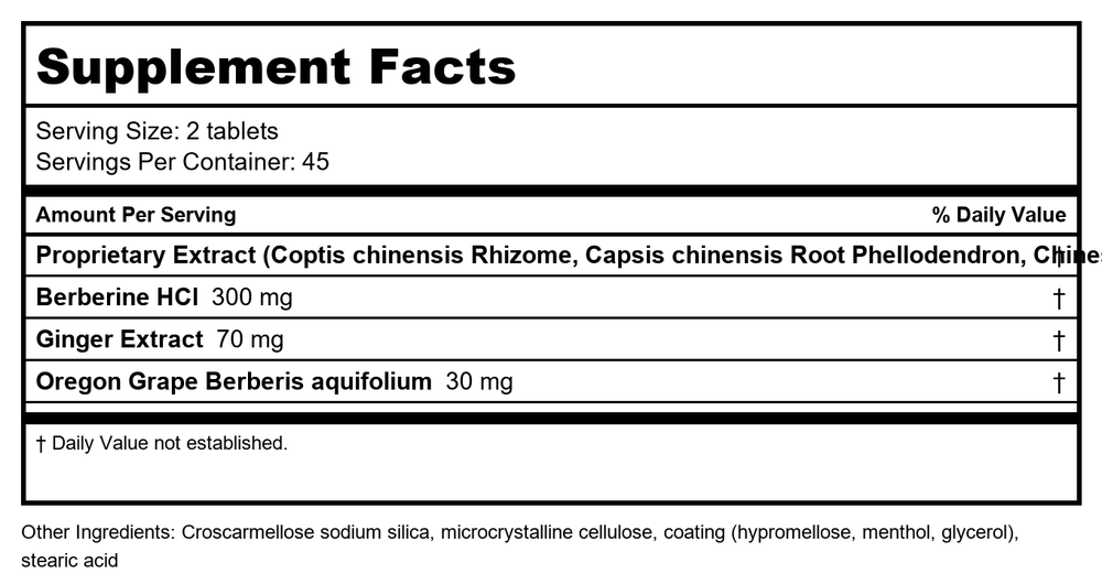 Metagenics - CandiBactin-BR 180T [Health and Beauty] - Supplement Facts panel