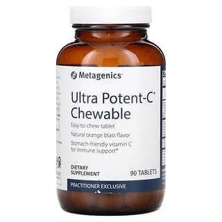 Metagenics Ultra Potent-C Chewable Natural Orange Blast Flavor 90 Tabs - TwinPak - Supplement Facts panel