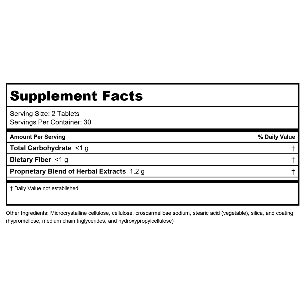 Metagenics - Exhilarin 60T [Health and Beauty] - Supplement Facts panel