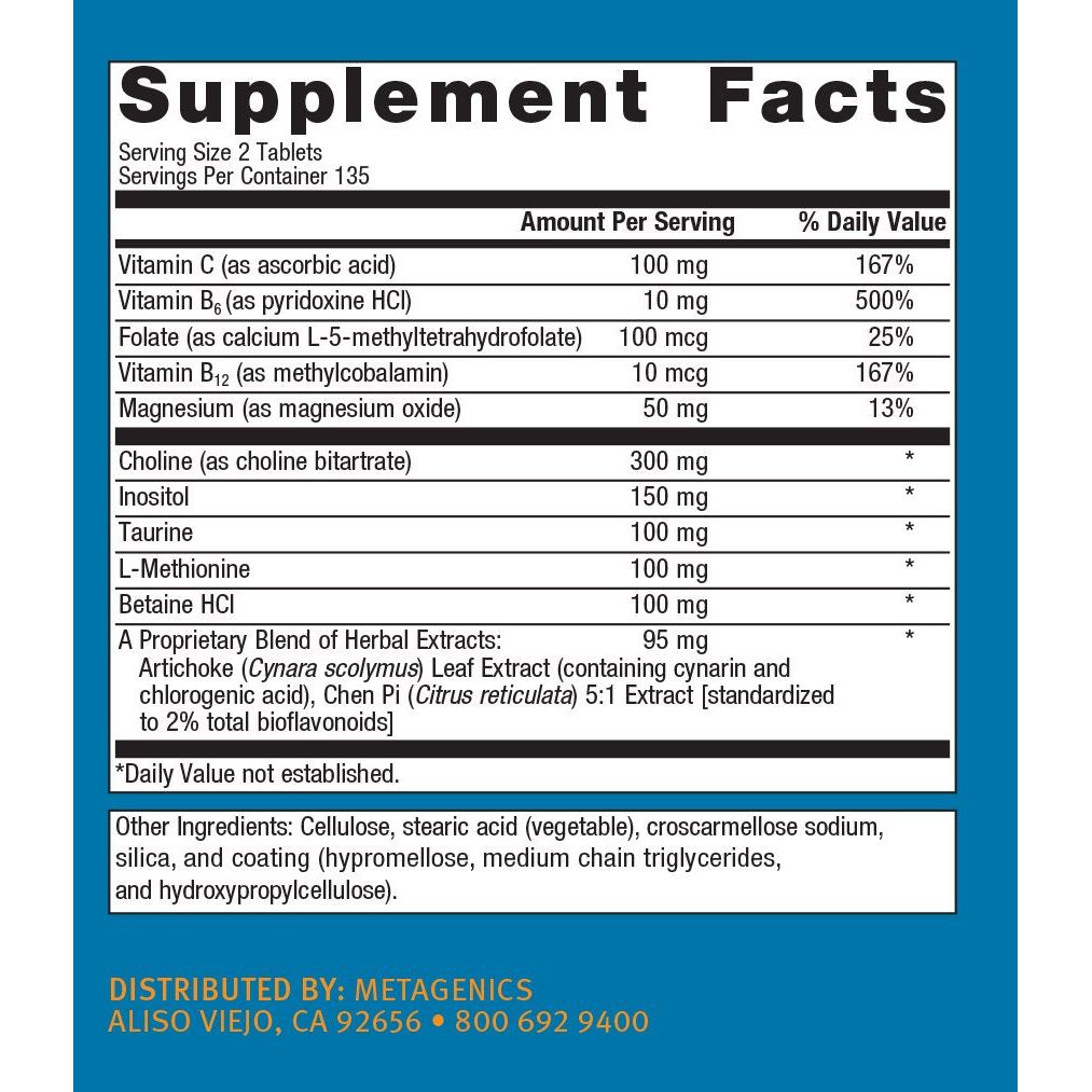 Metagenics - Lipo-Gen, 270 Count - Supplement Facts panel