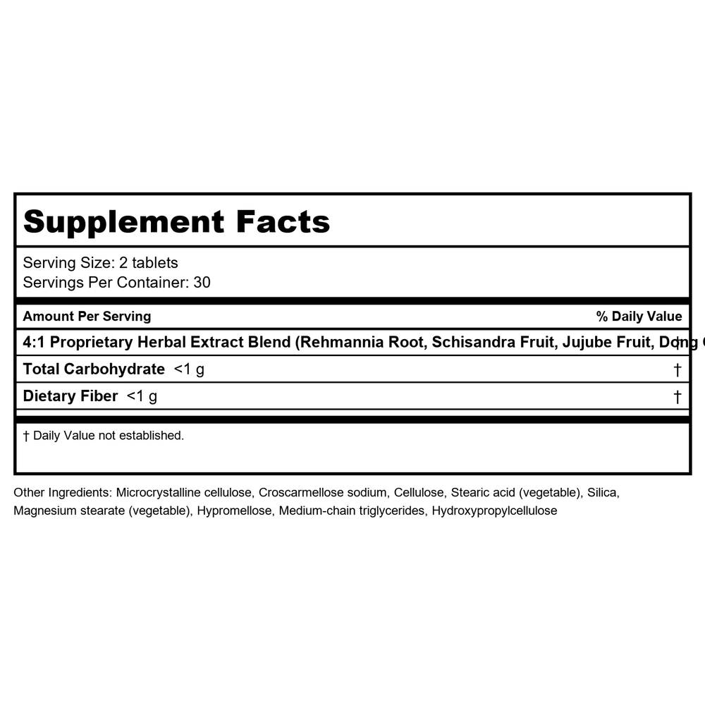 Metagenics Serenagen Tablets, 60 Count - Supplement Facts panel