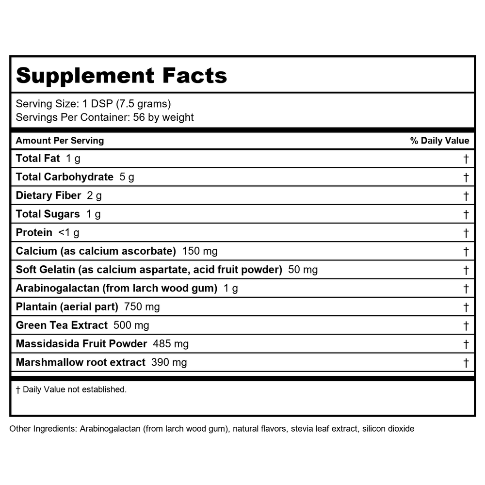 Metagenics - Endefen 14.81 oz - Supplement Facts panel