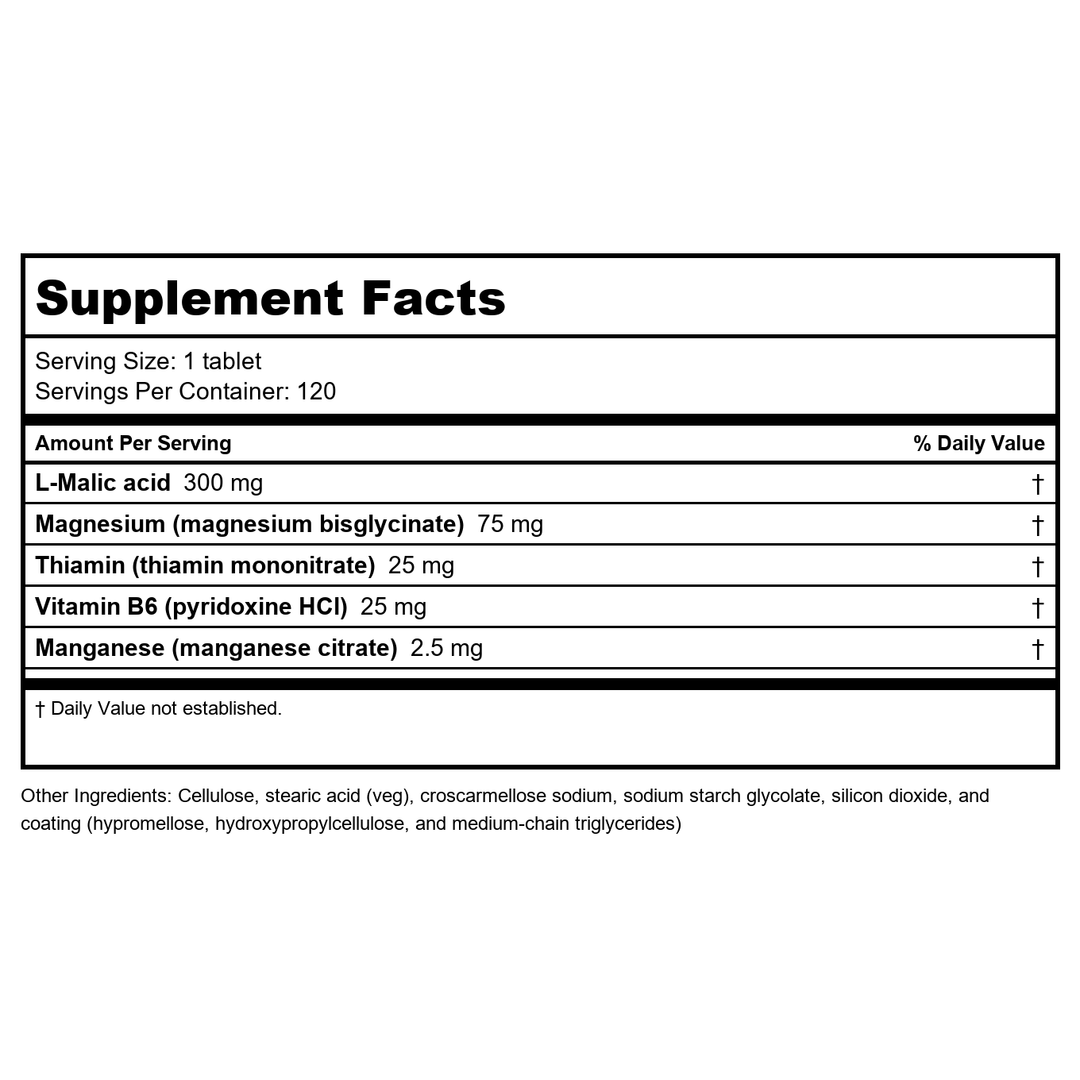 Metagenics Fibroplex 120 Tabs - TwinPak - Supplement Facts panel