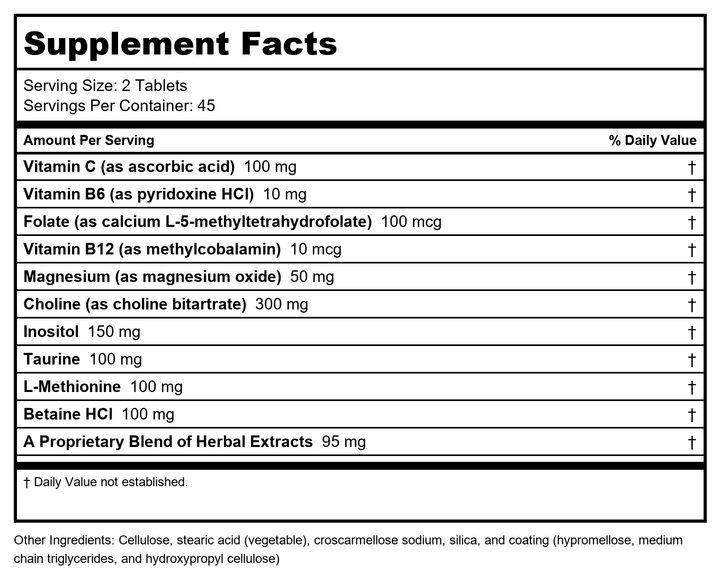Metagenics - Lipo-Gen, 90 Count - Supplement Facts panel