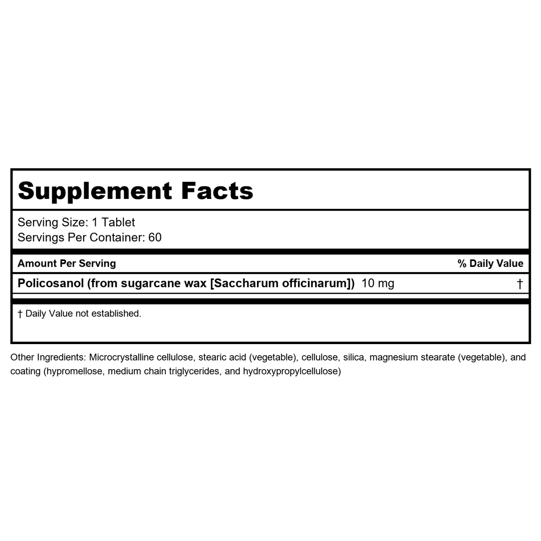 Metagenics - Cholarest SC, 60 Count - Supplement Facts panel