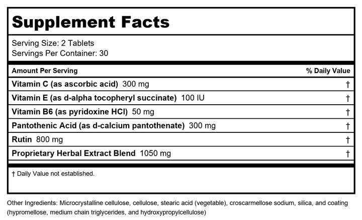 Metagenics - Fem EstroPlex 90T [Health and Beauty] - Supplement Facts panel