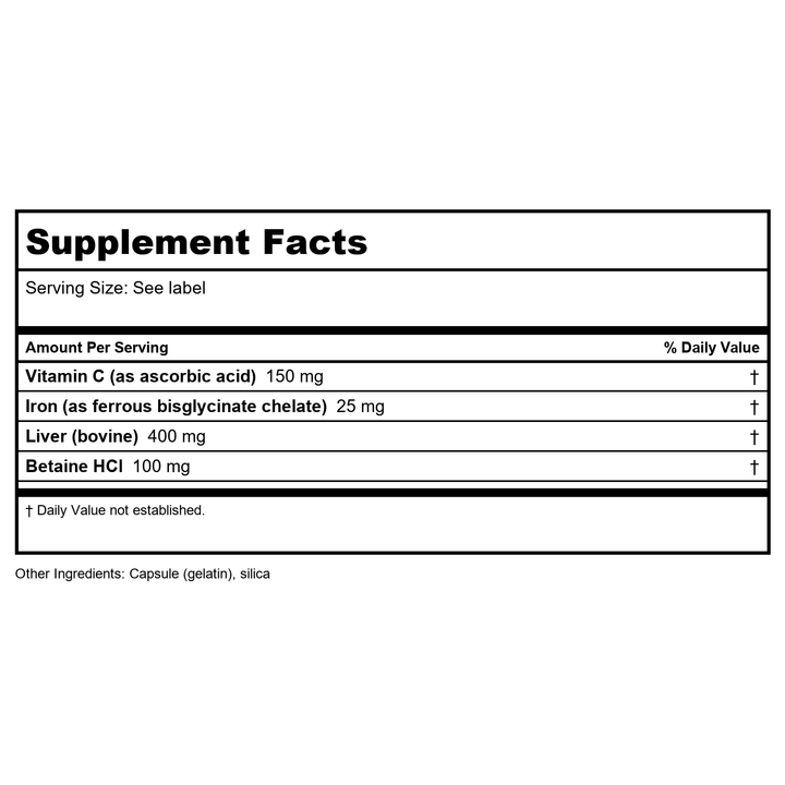 Apex Energetics K-79 Glysen-Synergy (60 packets 4caps each) - Supplement Facts panel
